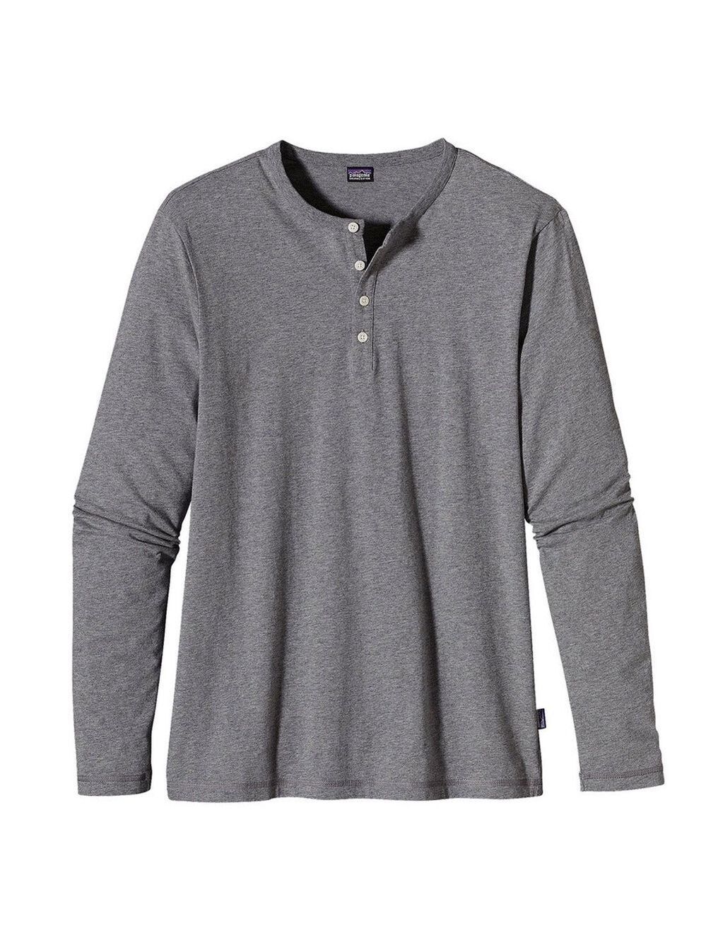 Patagonia Men's Heather Gray Long-Sleeve Daily Henley XXL